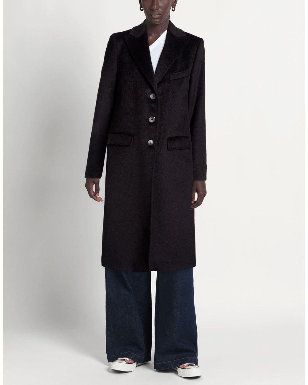 Bardot Black Midnight Coat Virgin Wool