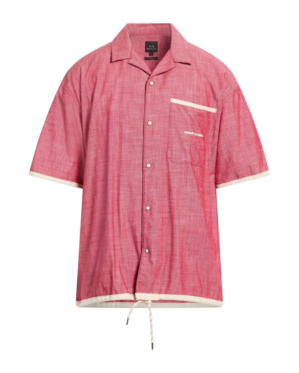 ARMANI EXCHANGE Pink Denim Shirt for men