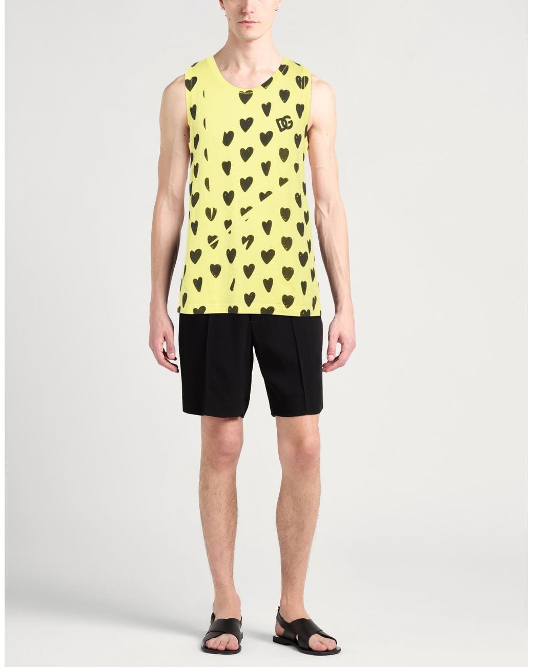 Dolce & Gabbana Yellow Tank Top Cotton for men