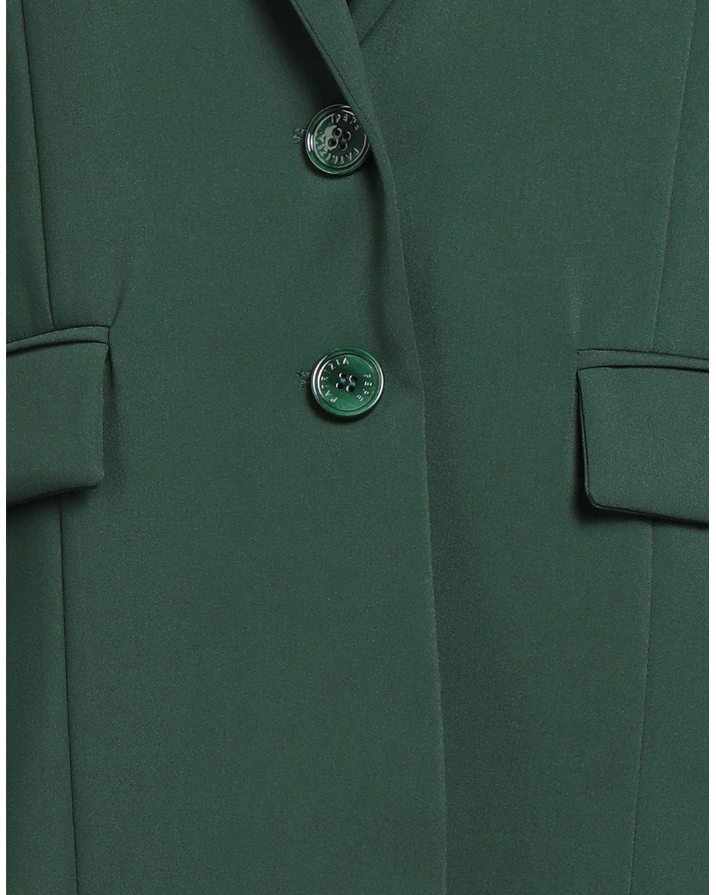 Patrizia Pepe Green Blazer Polyester, Elastane