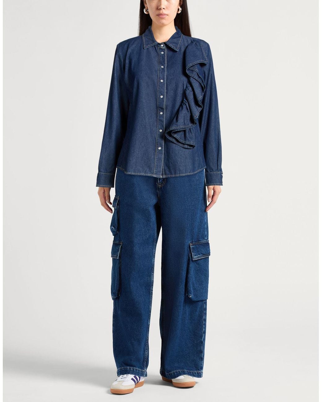 Kontatto Blue Denim Shirt Cotton