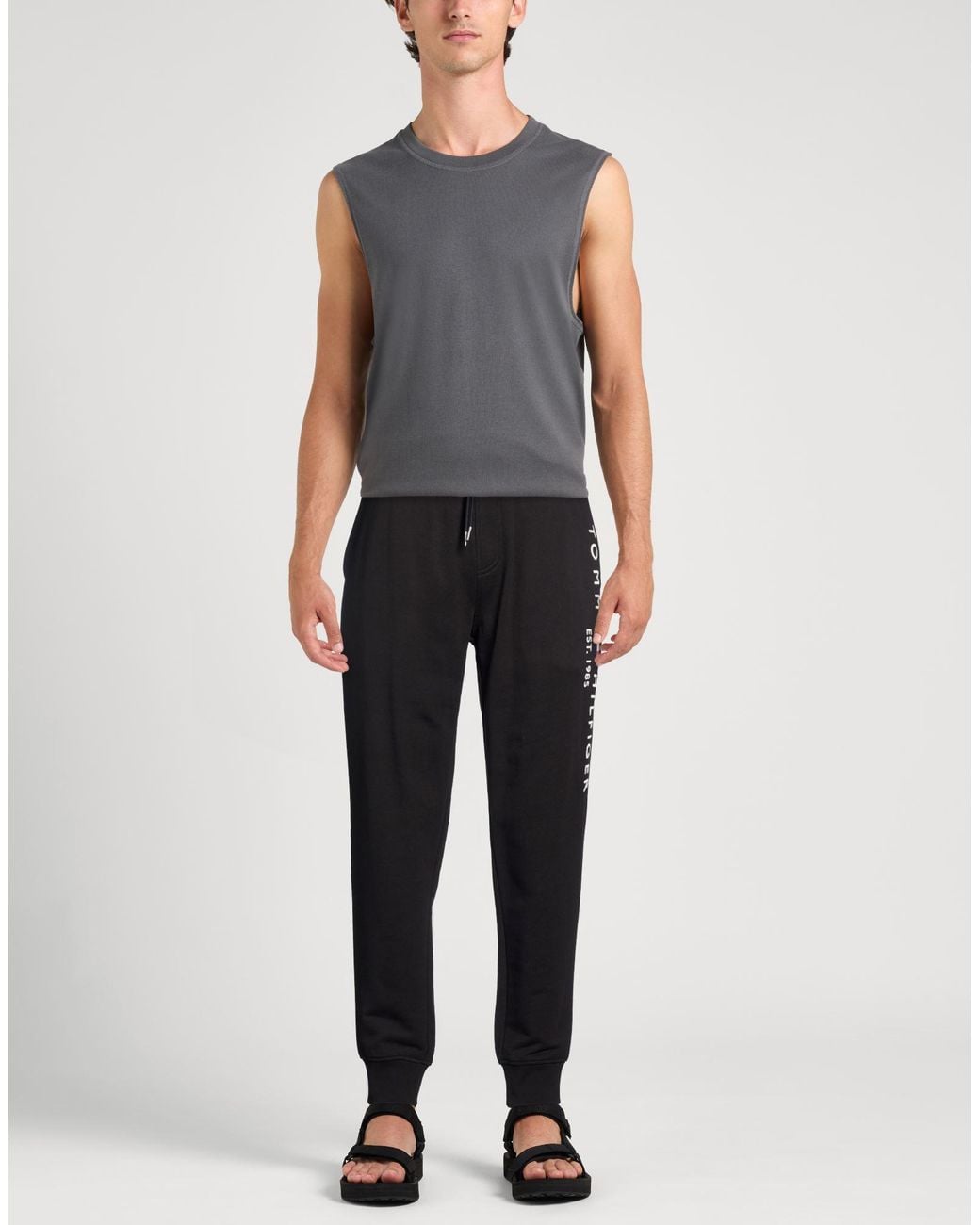 Tommy Hilfiger Black Pants Cotton for men