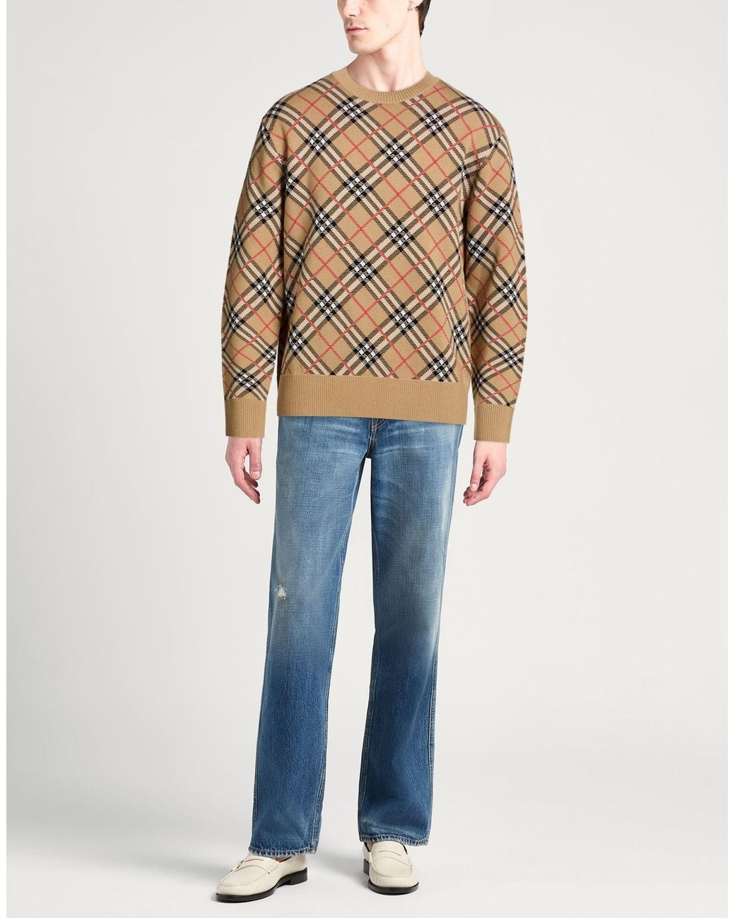 Burberry Natural Sweater Cotton, Wool, Polyamide, Elastane for men