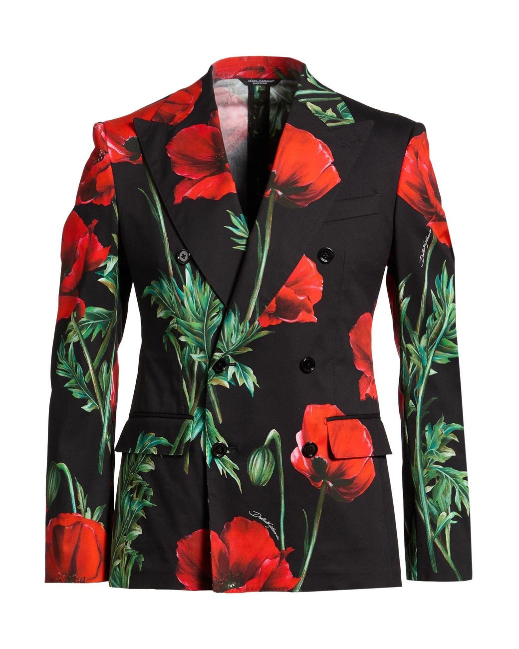 Dolce & Gabbana Red Blazer Cotton, Elastane for men