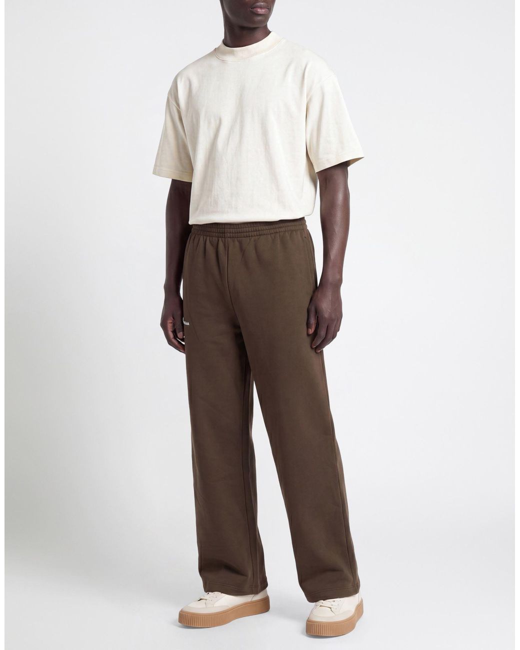 PANGAIA Brown Pants Organic Cotton, Recycled Cotton for men