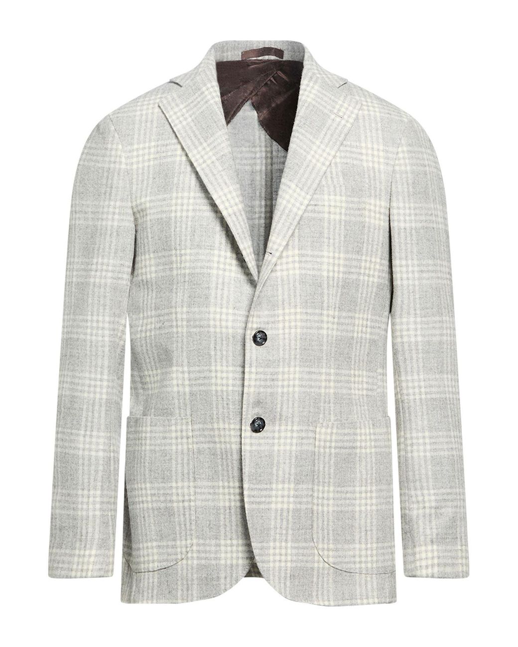 Barba Napoli Gray Light Blazer Alpaca Wool, Virgin Wool, Polyester for men