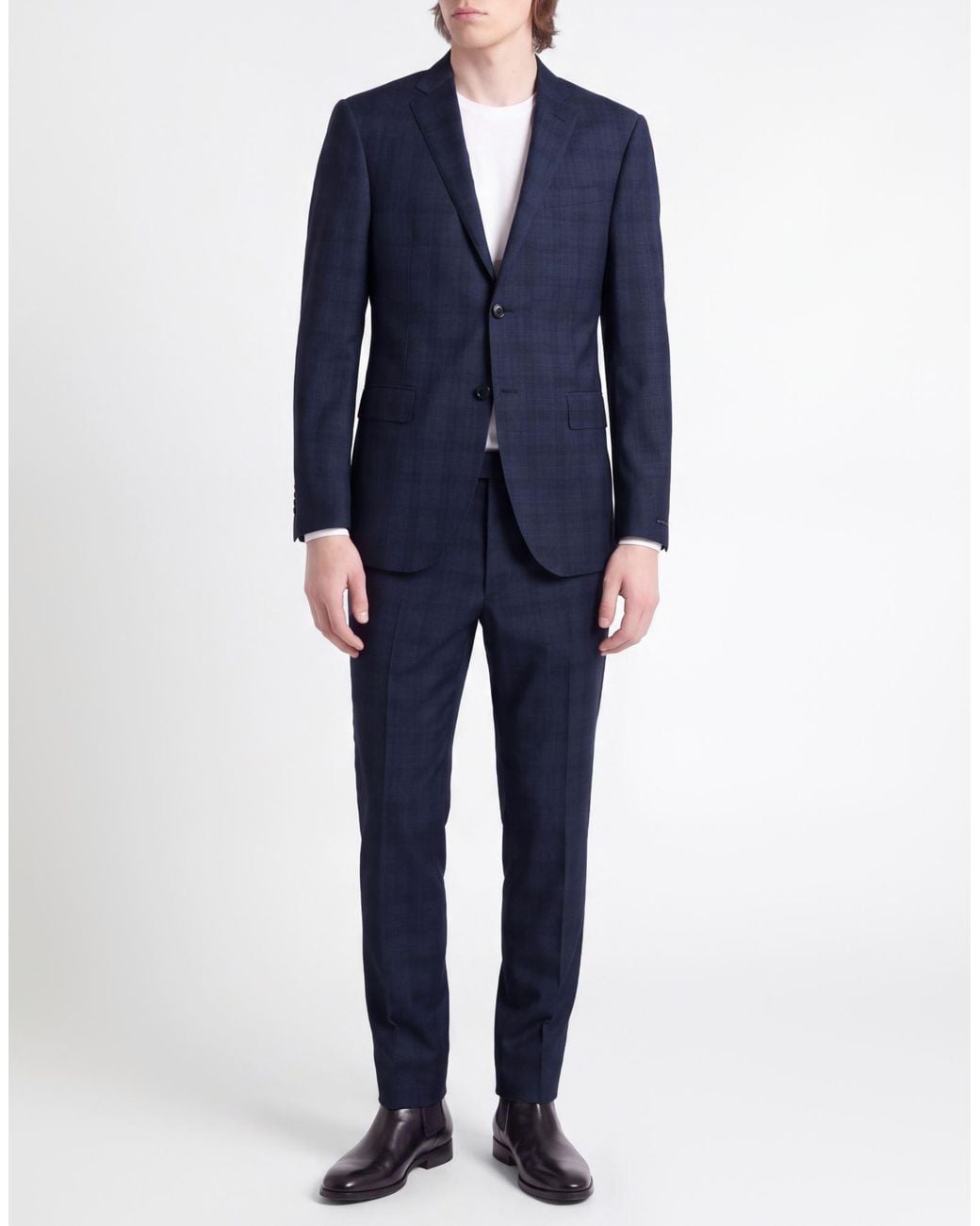 Corneliani Blue Suit Virgin Wool for men