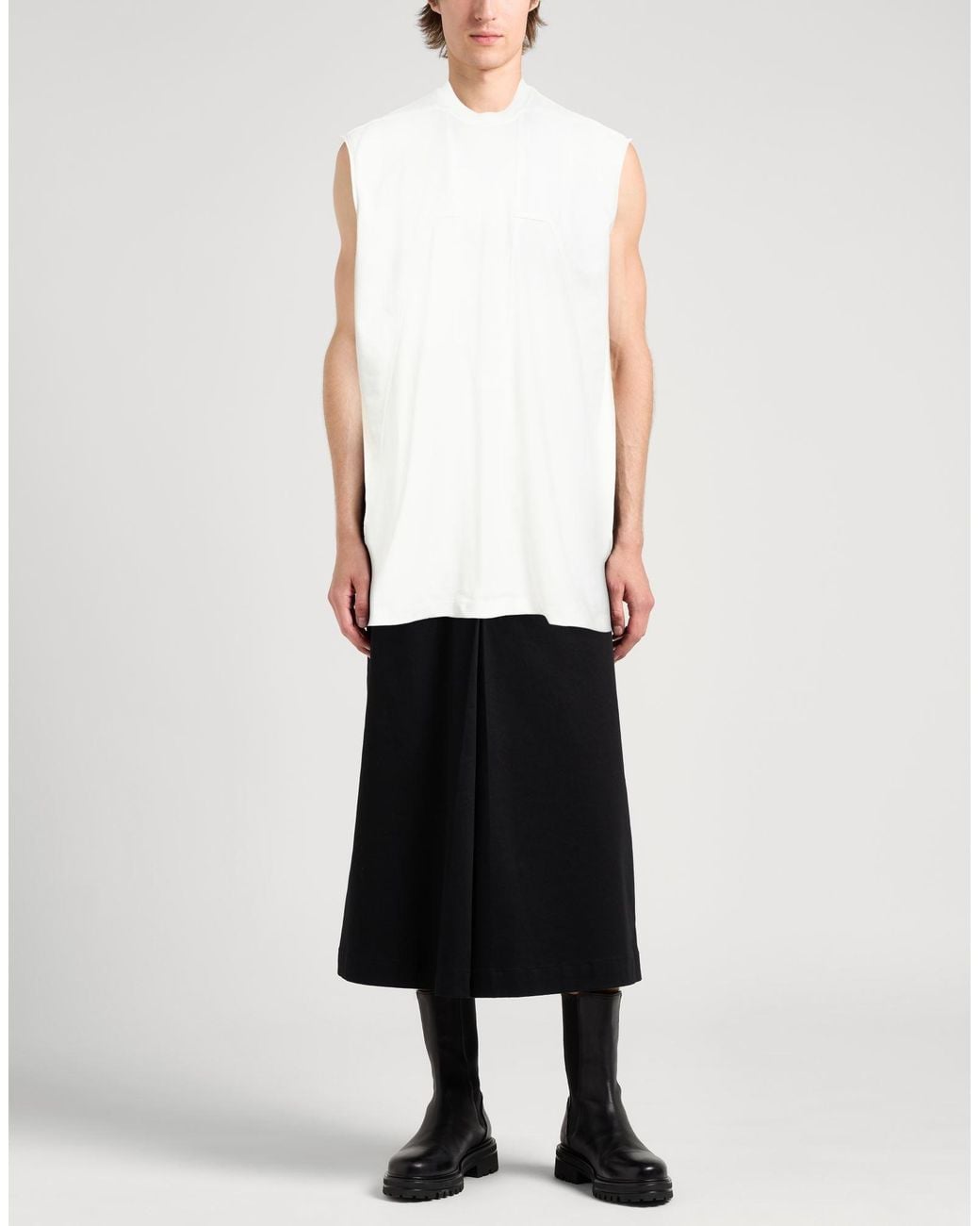 Rick Owens White T-Shirt Cotton for men