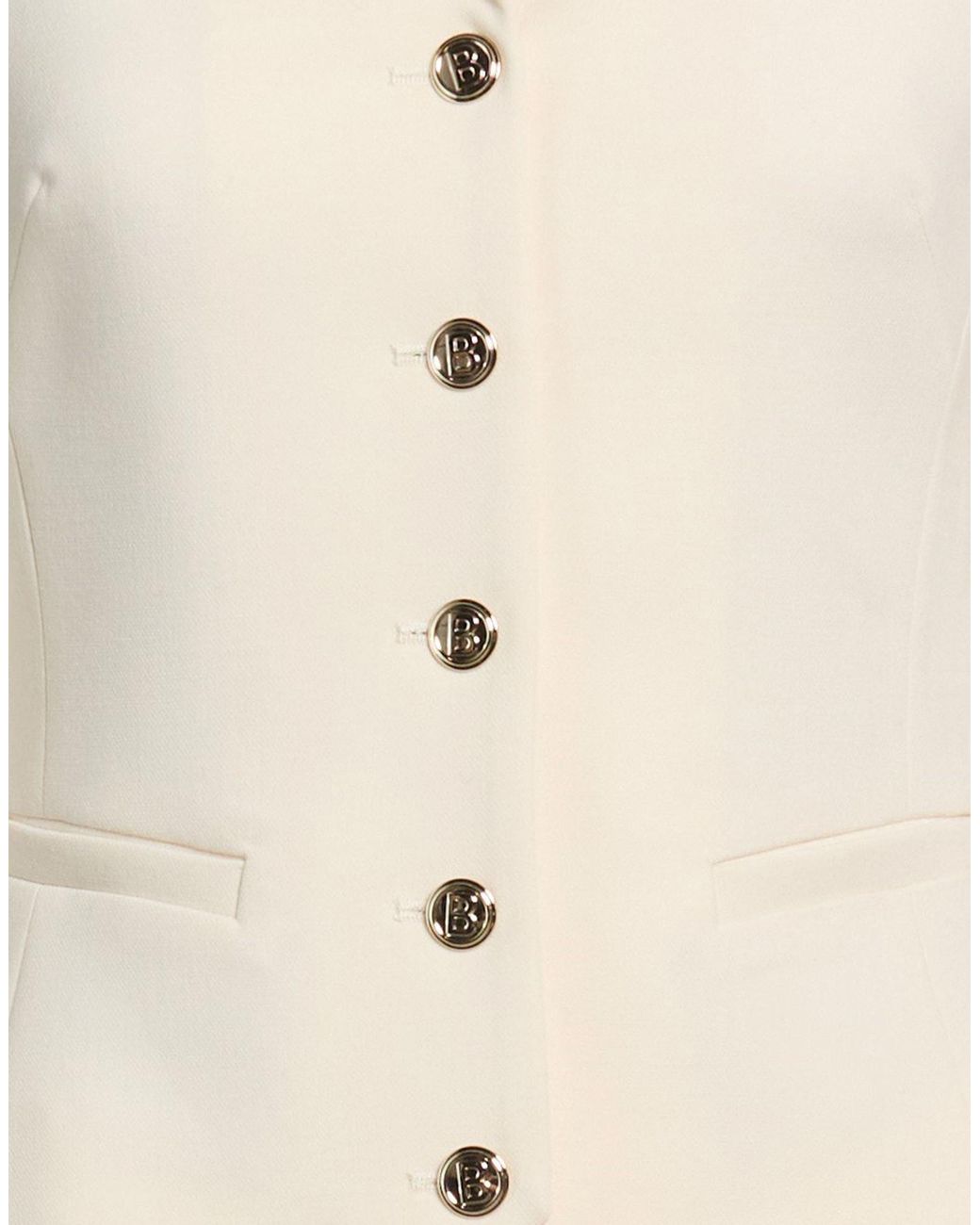 Blugirl Blumarine White Blazer Polyester, Rayon, Elastane