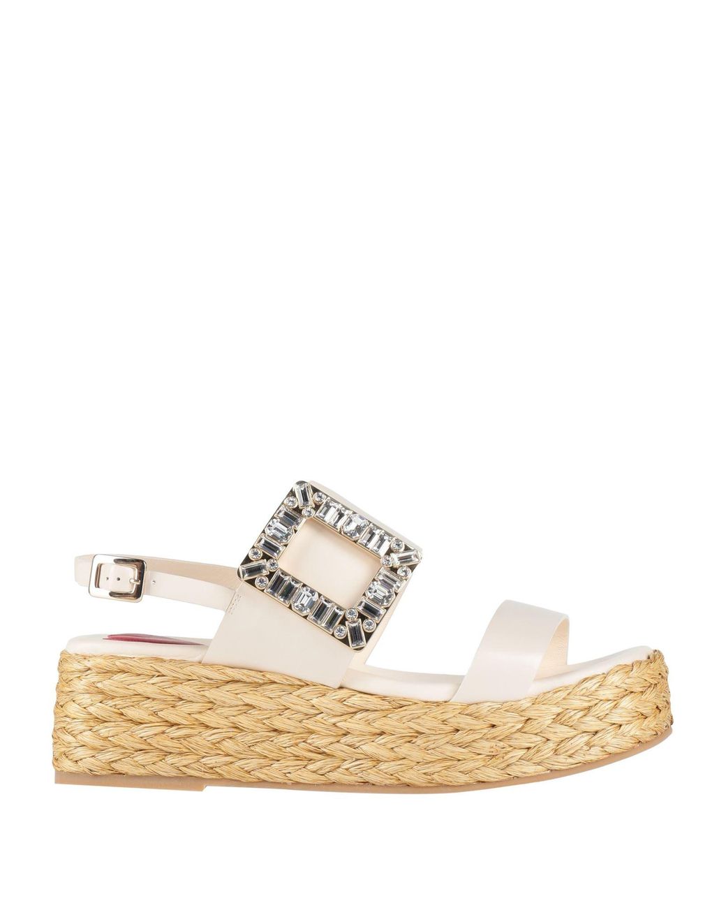 Roger Vivier Espadrilles Leather in Natural | Lyst