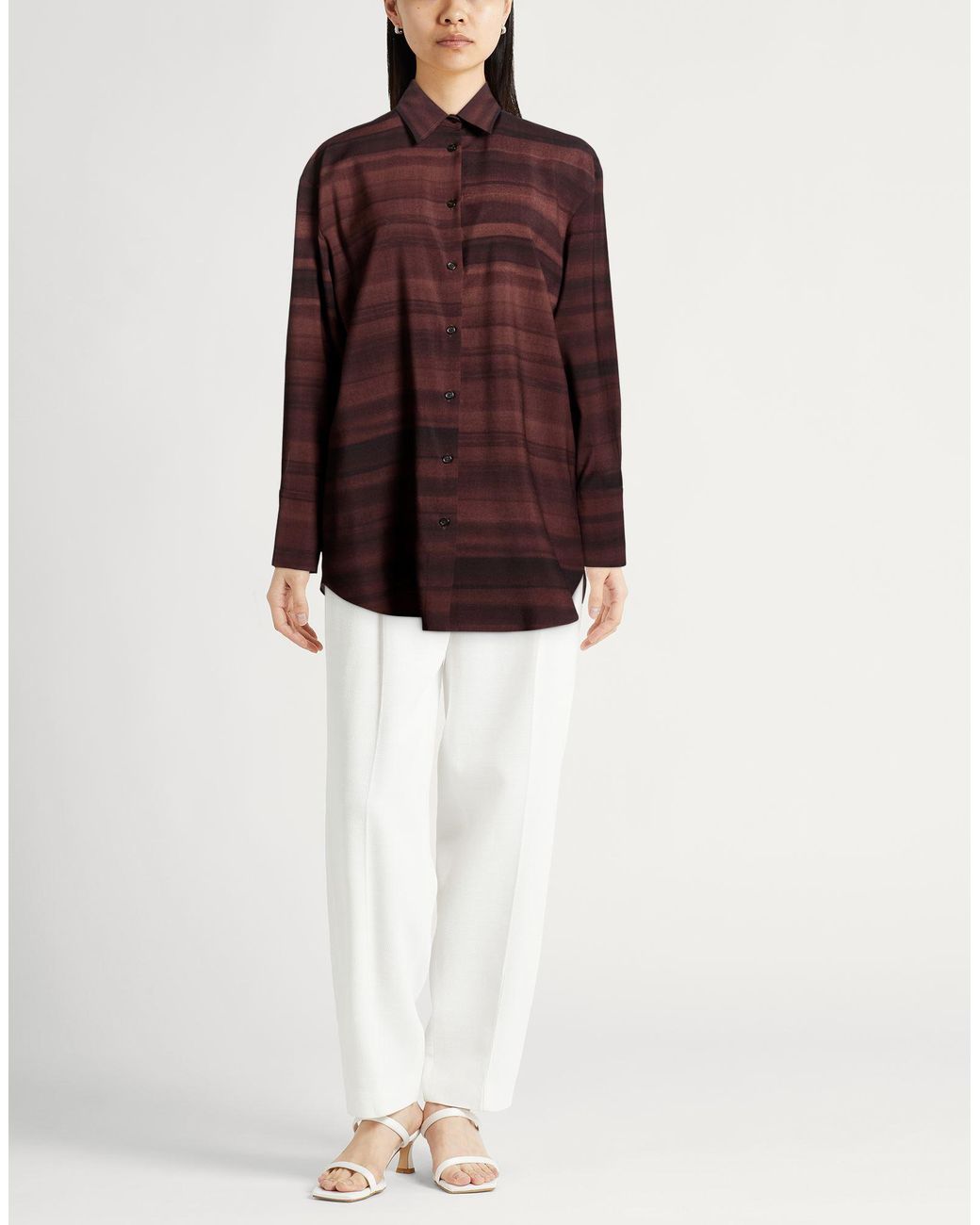Alysi Purple Chocolat Shirt Virgin Wool
