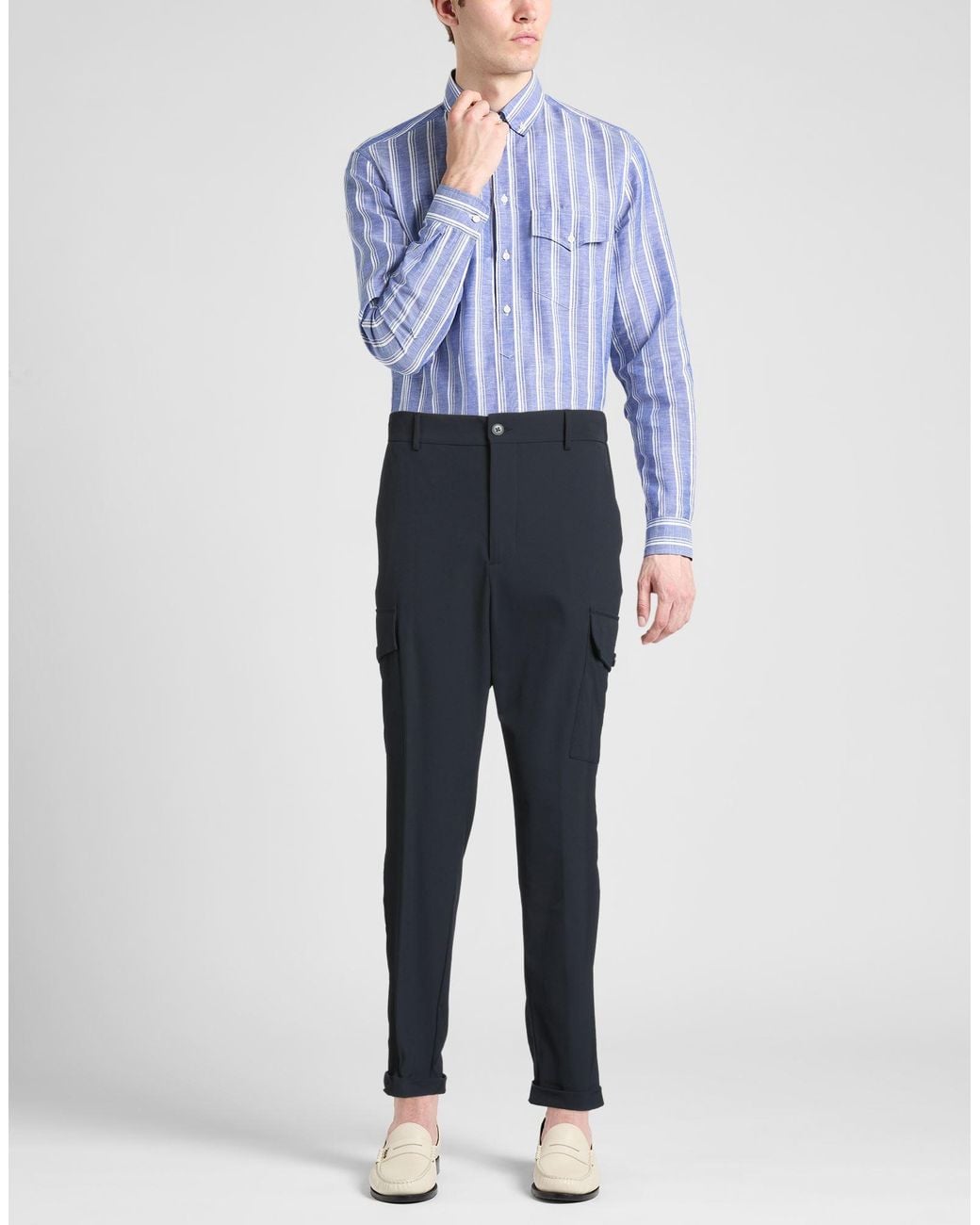 Brian Dales Blue Midnight Pants Polyamide, Elastane for men