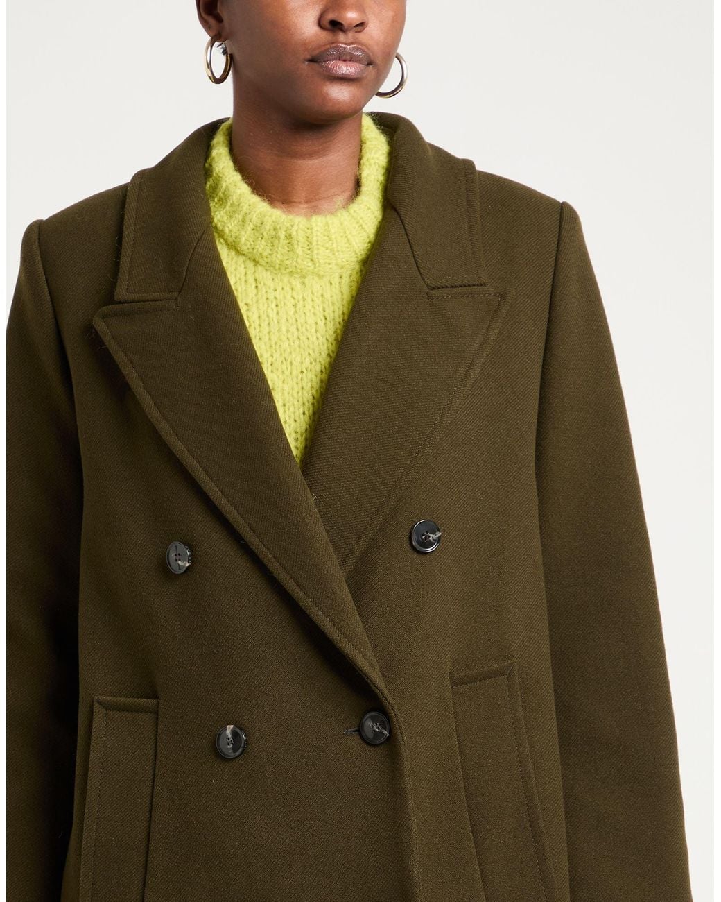 IVY & OAK Green Coat Virgin Wool, Polyamide