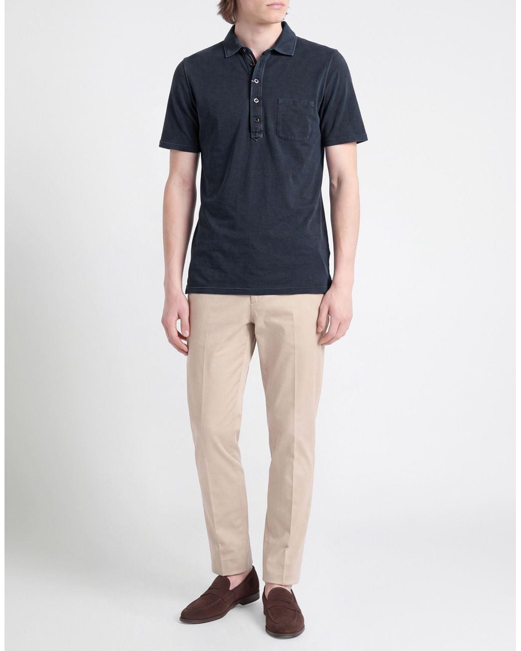 Polo di Moorer in Blue da Uomo