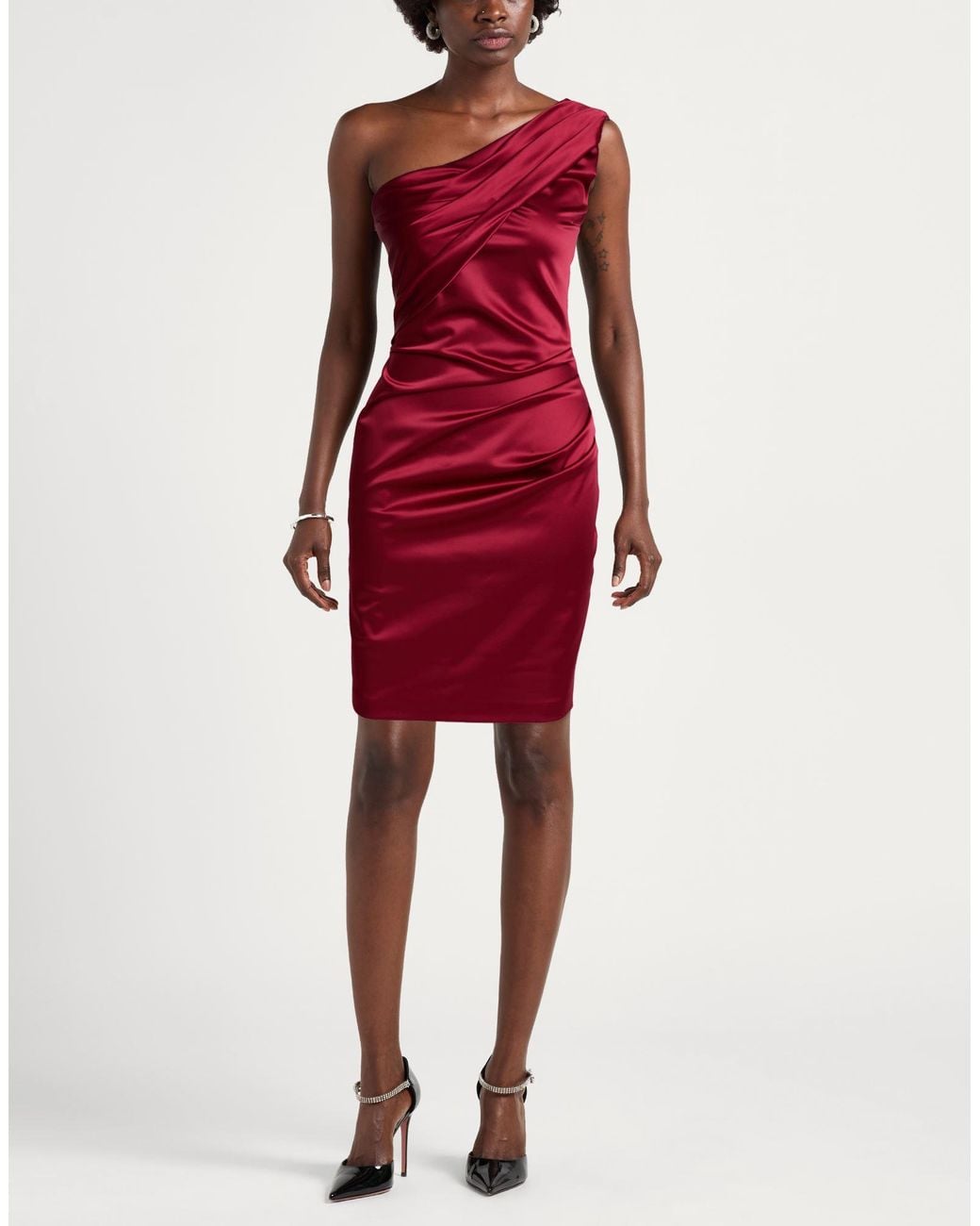 La Petite Robe Di Chiara Boni Red Mini Dress Polyamide, Elastane