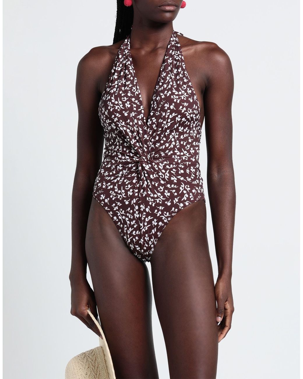 Femme Articles de plage et maillots de bain Articles de plage et maillots de bain Ganni Maillot de bain a motif leopard Synthétique Ganni en coloris Noir 