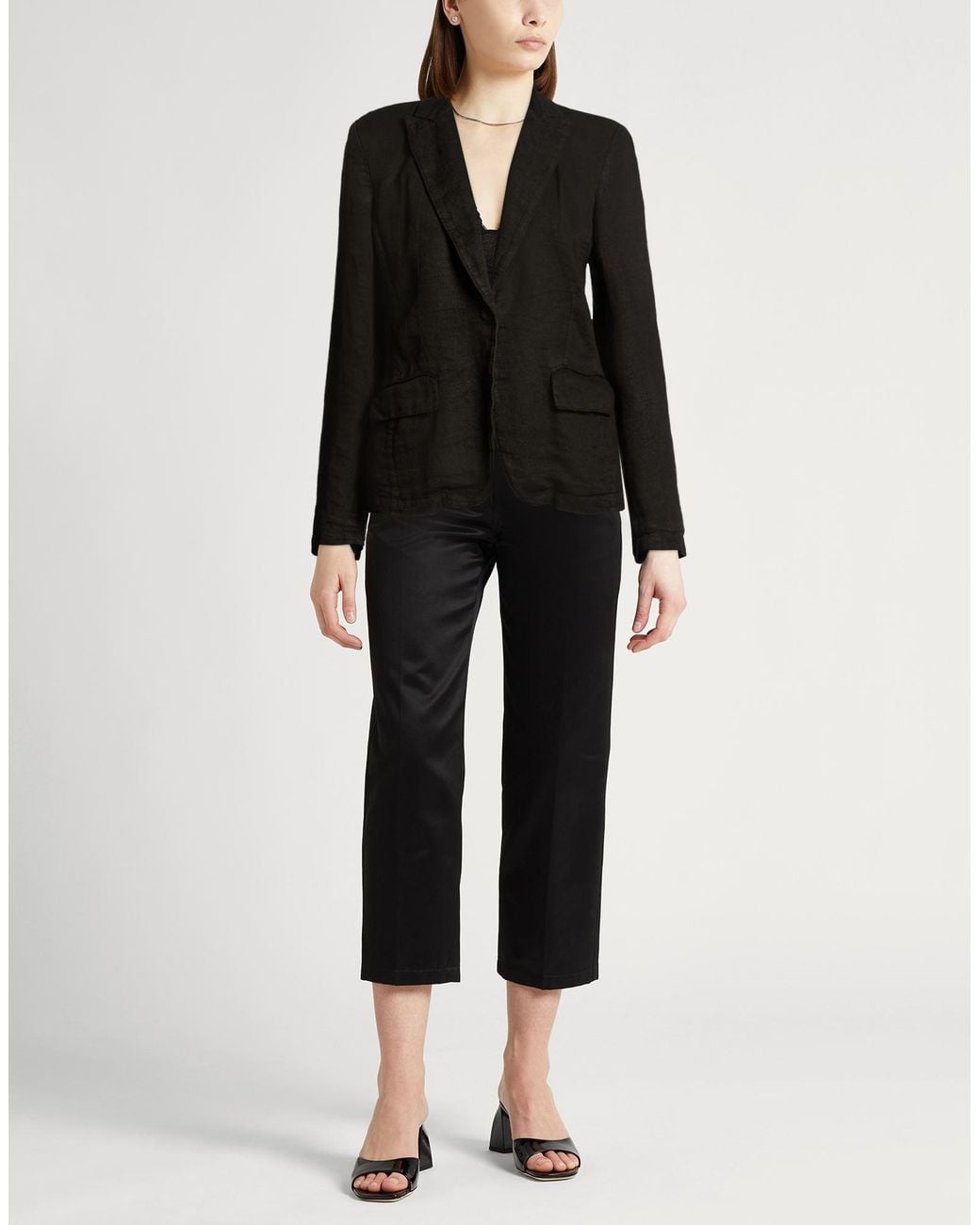 120% Lino Black Blazers