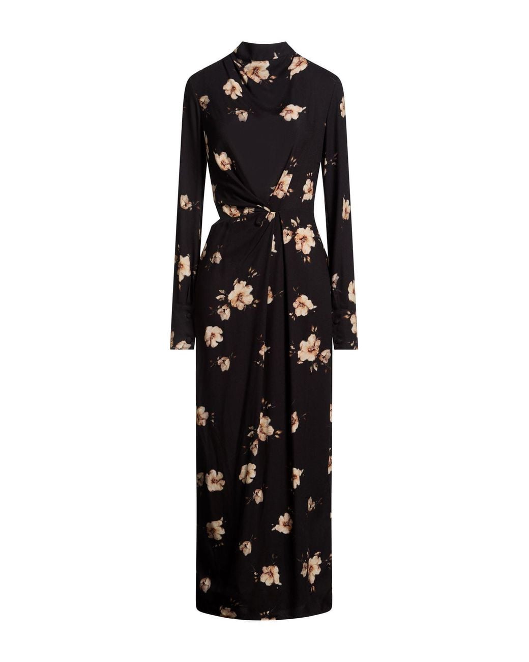 Mar De Margaritas Black Maxi Dress Viscose