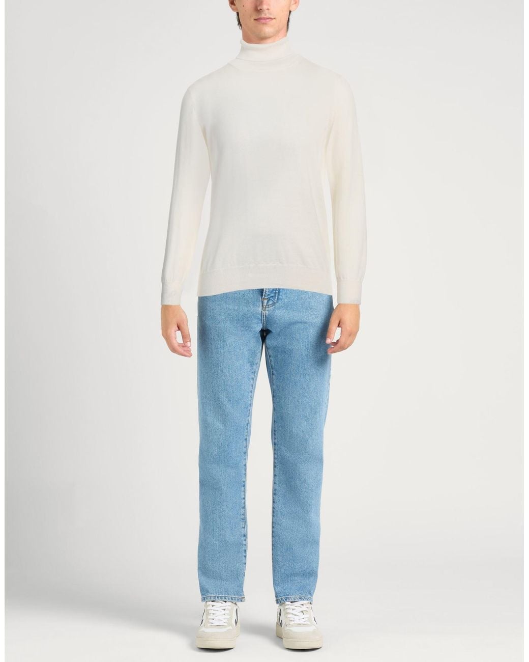 Gran Sasso White Turtleneck for men