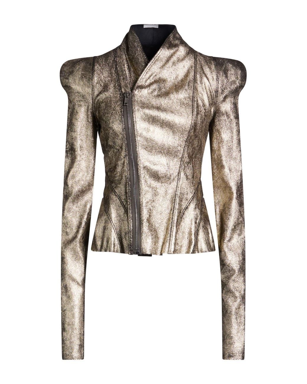 Rick Owens Metallic Jacket Viscose, Polyamide, Elastane
