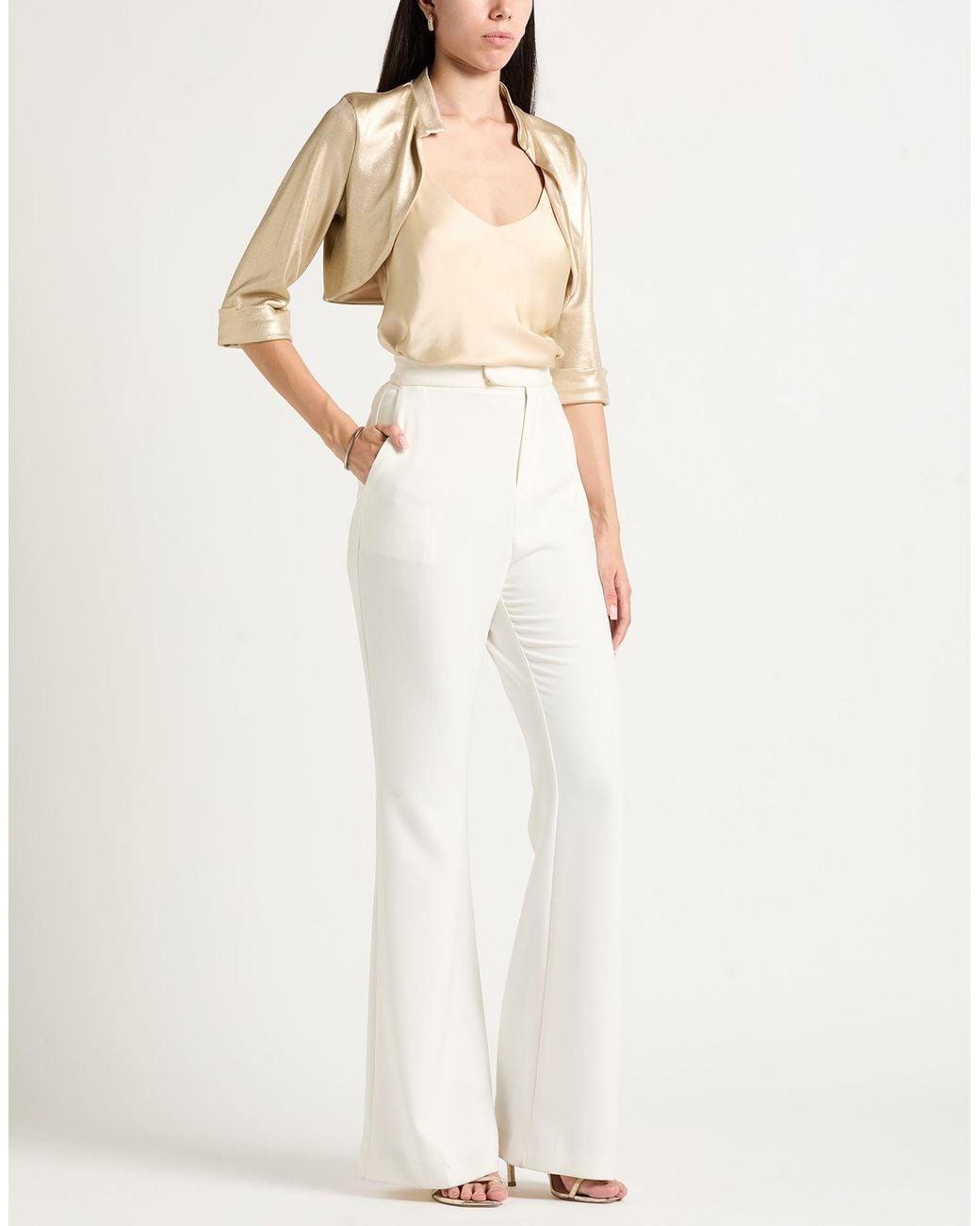 La Petite Robe Di Chiara Boni Natural Jacket Polyester, Viscose, Polyamide, Metallic Polyester, Elastane