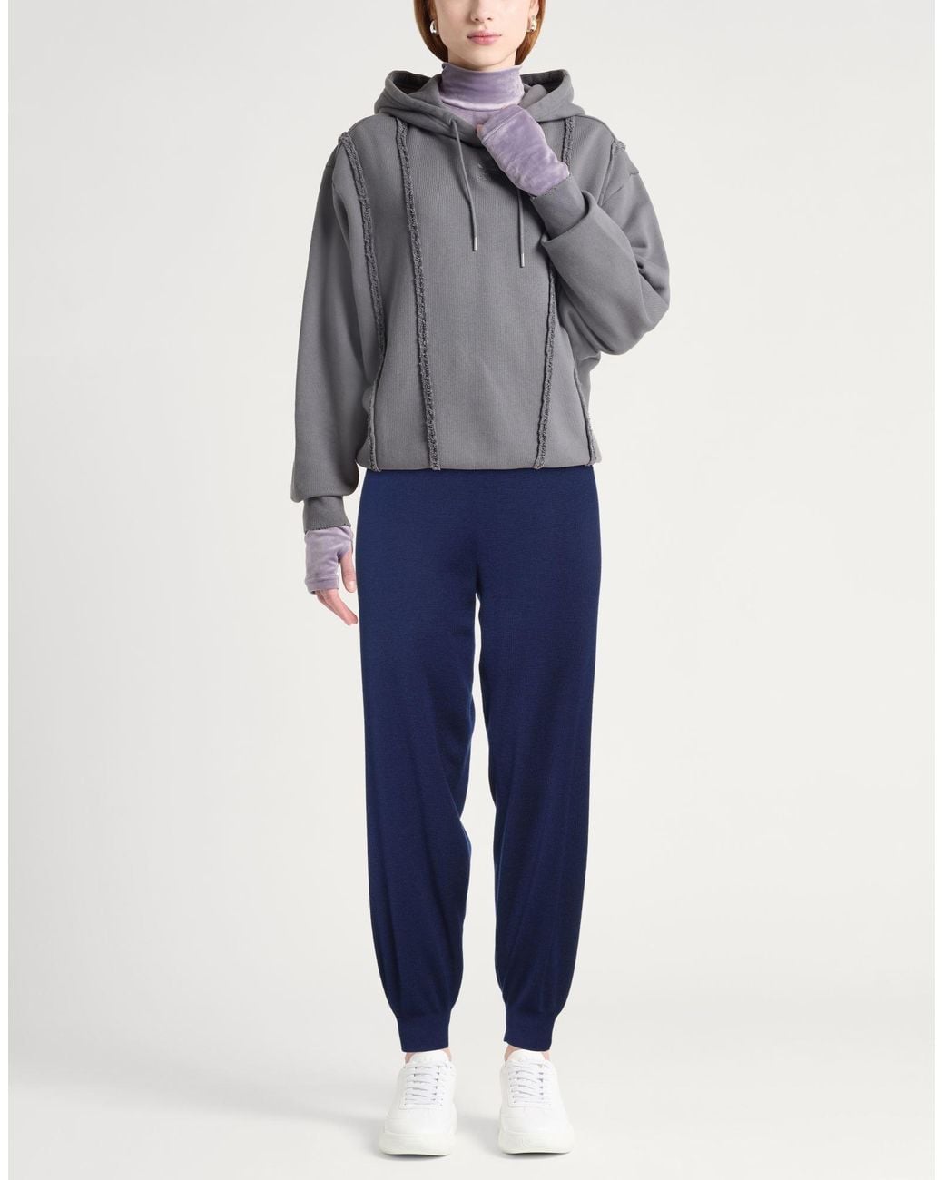 ARMANI EXCHANGE Blue Pants Acrylic, Virgin Wool, Elastane