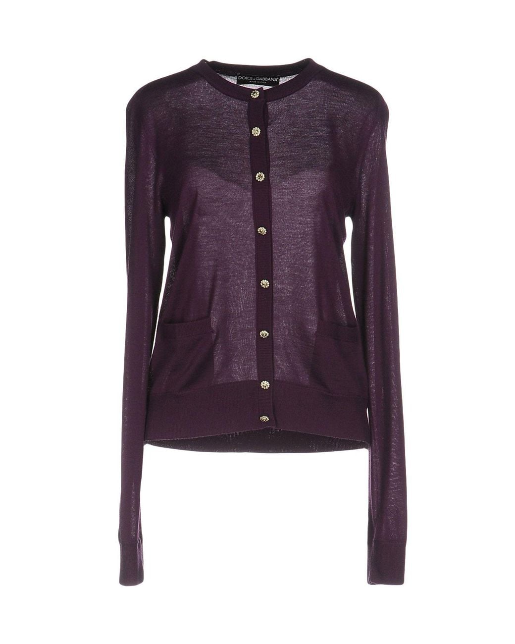 Dolce & Gabbana Purple Cardigan Cashmere