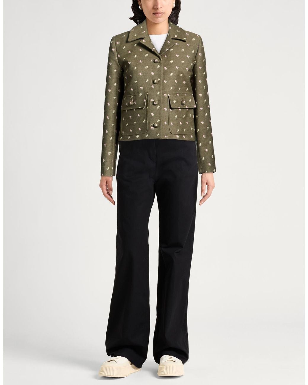 Paul & Joe Green Military Jacket Cotton, Polyester, Elastane