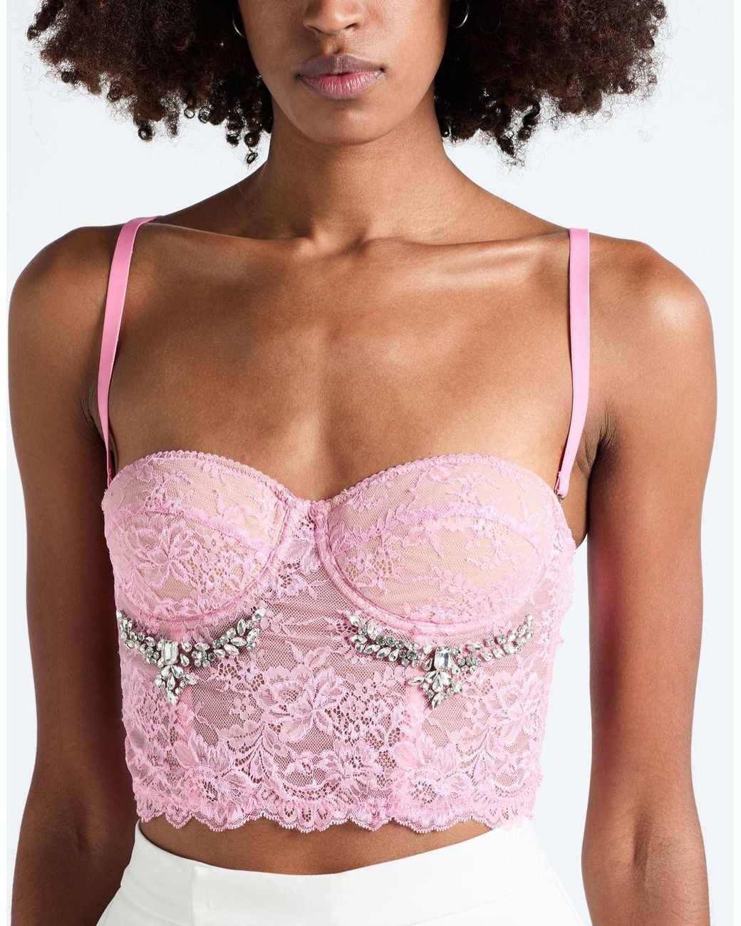 DES_PHEMMES Pink Top Polyamide, Elastane