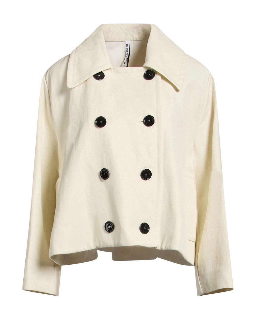 Liviana Conti Natural Ivory Jacket Viscose, Linen, Polyester
