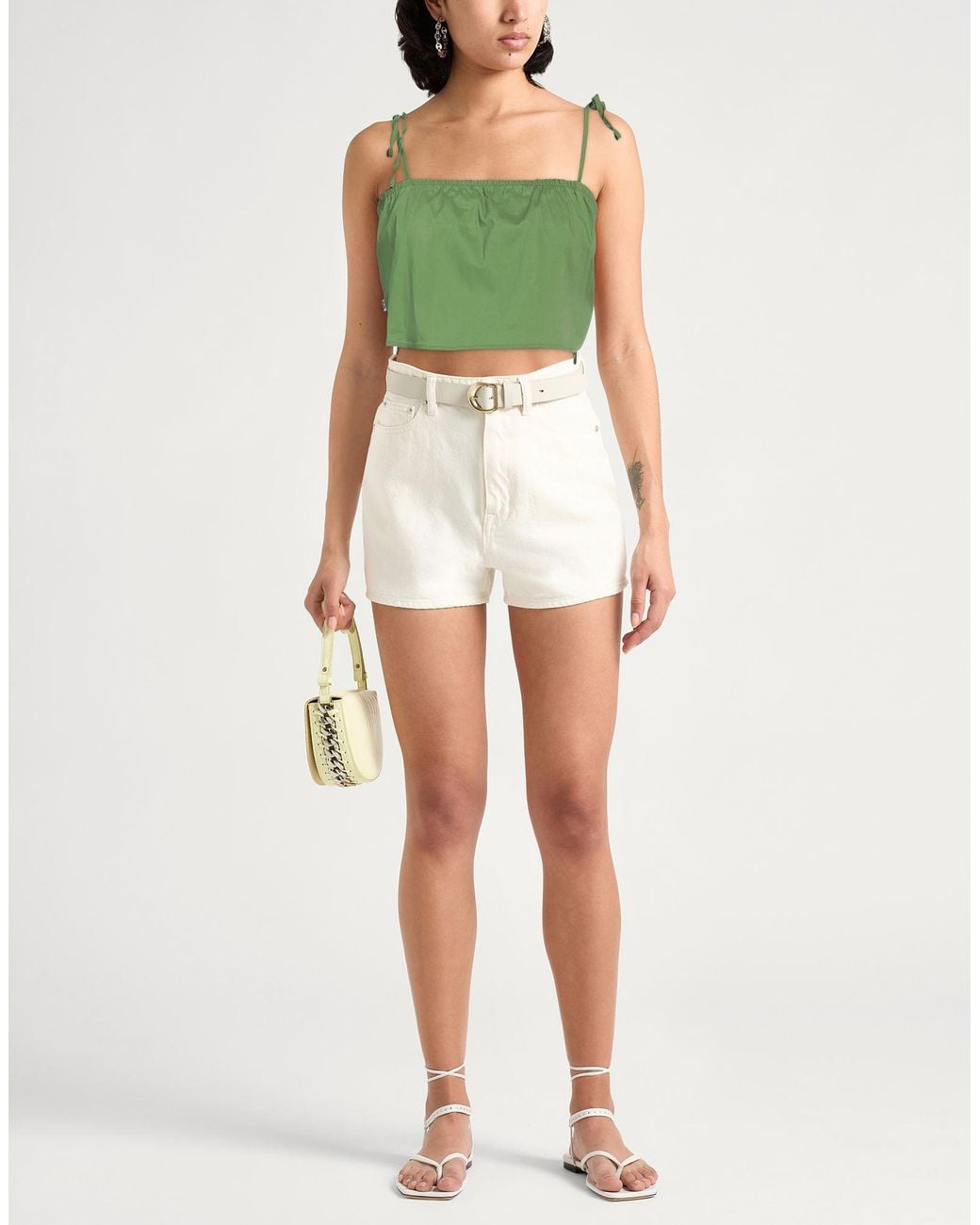 Top Jijil de color Green