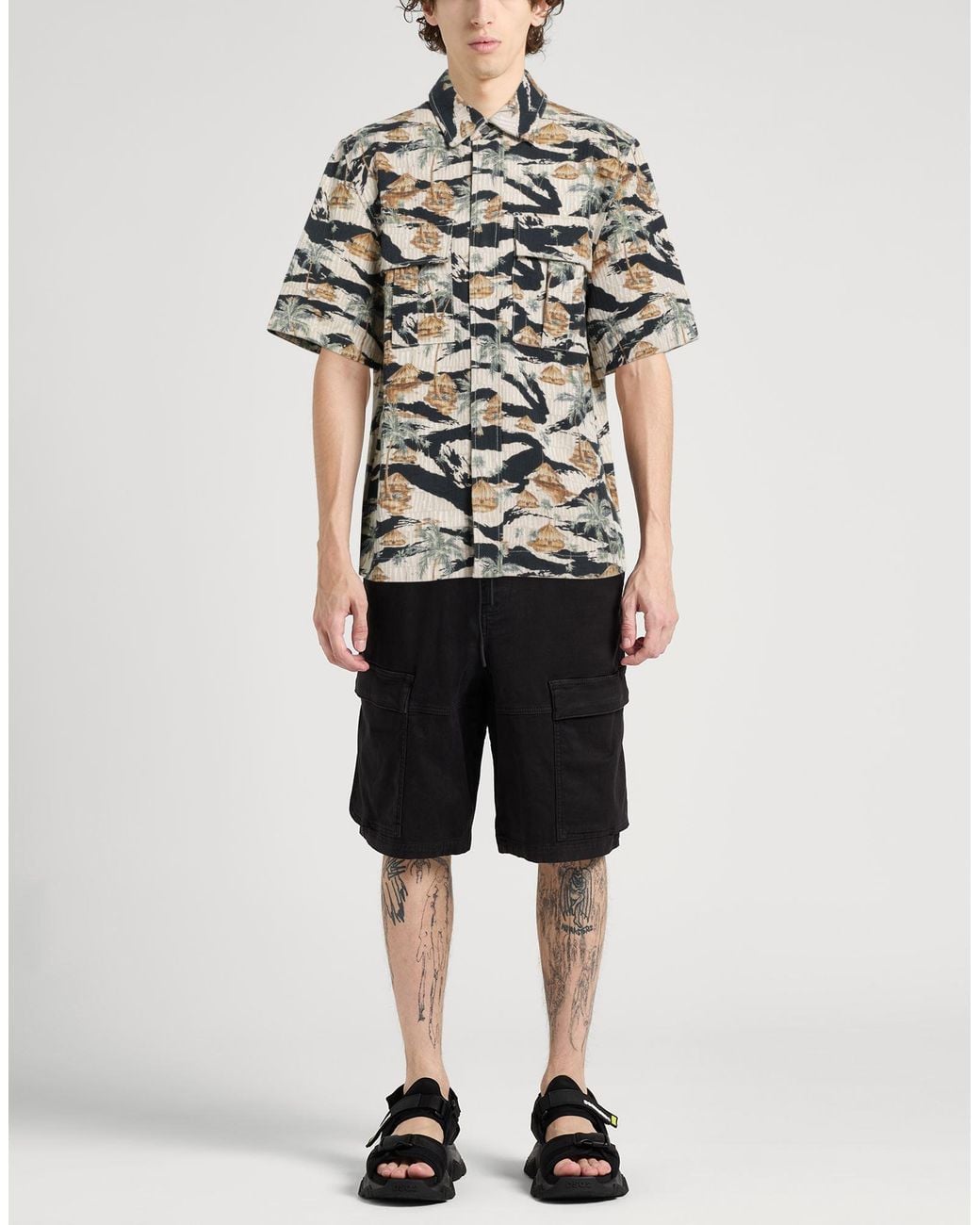 Amiri Gray Sand Shirt Cotton for men