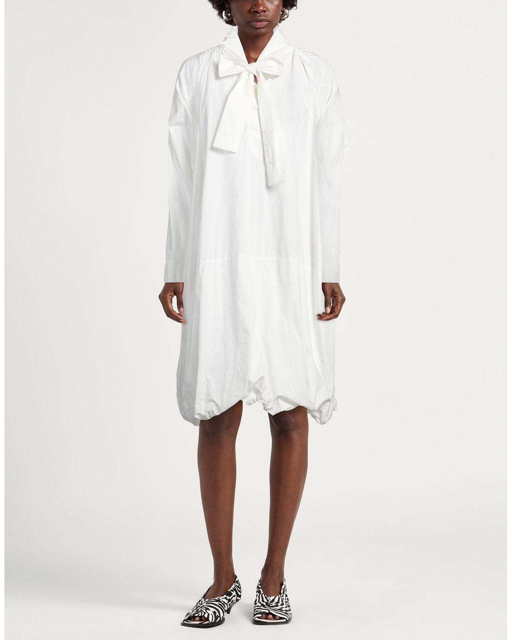 High White Use Midi Dress Cotton