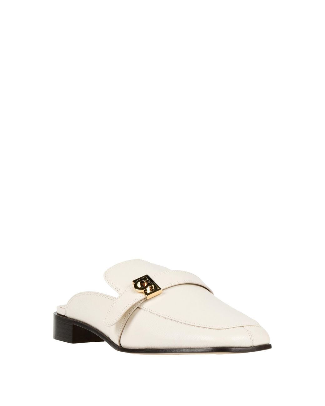 Ferragamo White Mules & Clogs