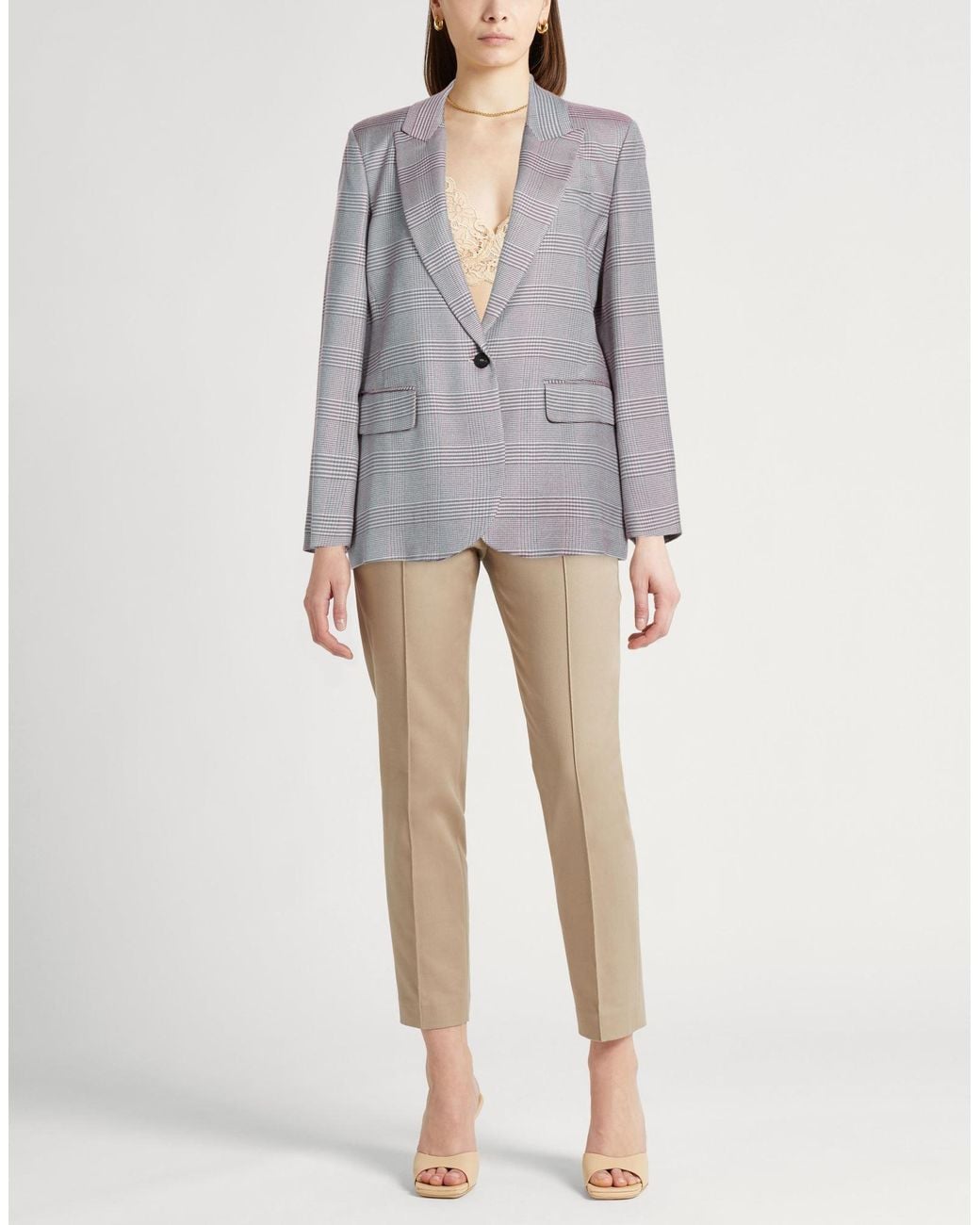 Forte_forte Gray Blazer Viscose, Wool