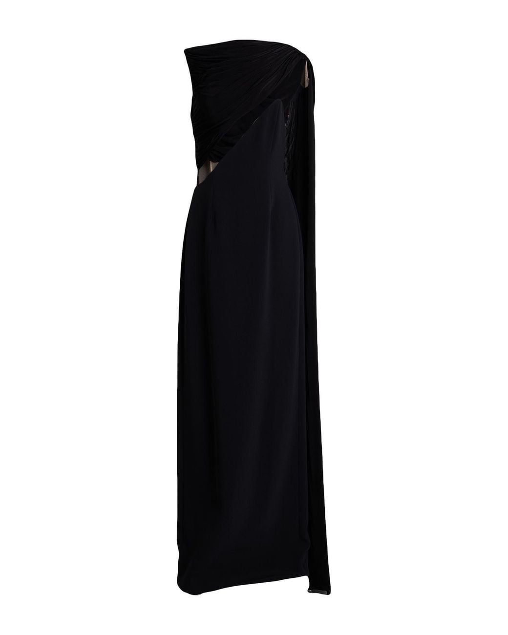David Koma Black Maxi Dress Viscose, Acetate, Elastane