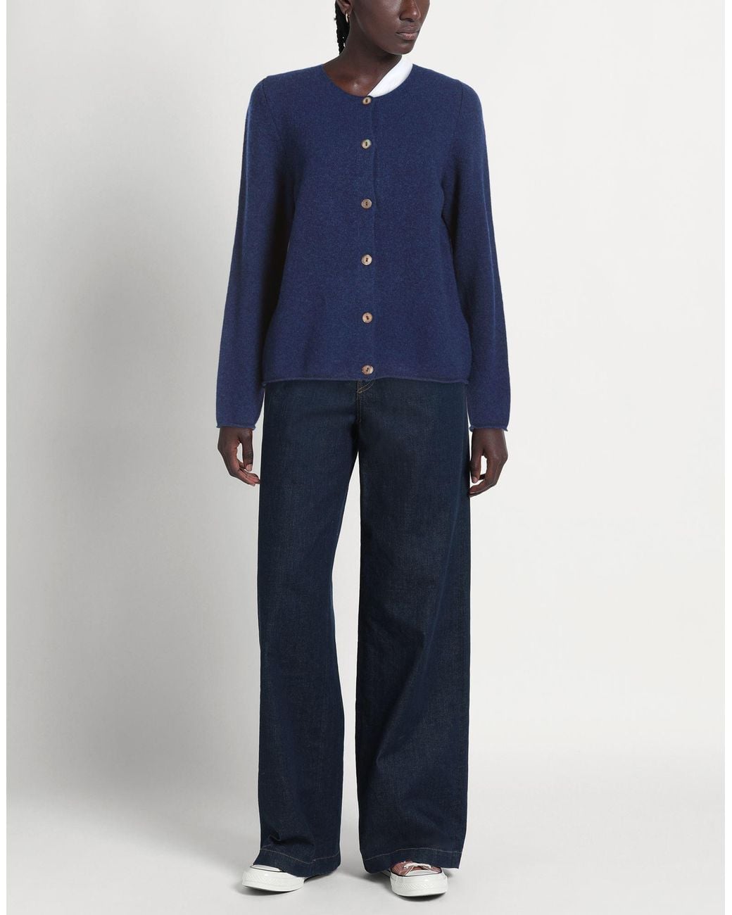 Eribe Blue Cardigan Virgin Wool