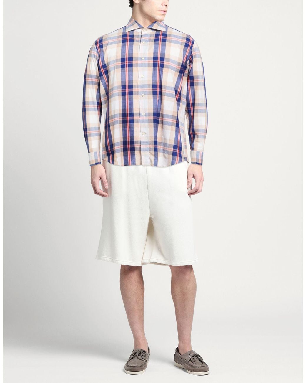 Ghirardelli Blue Shirt Cotton for men