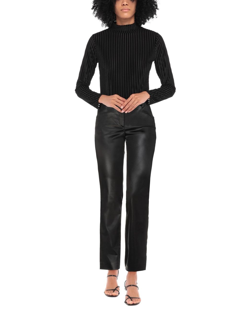 Versace Black Pants Acetate, Polyamide, Elastane
