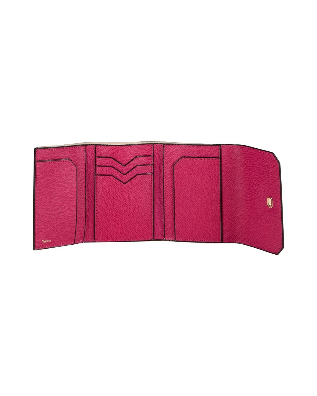 Valextra Pink Wallet Calfskin
