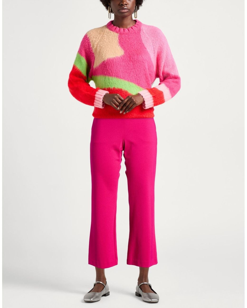 Maliparmi Pink Pants Viscose, Polyamide, Elastane