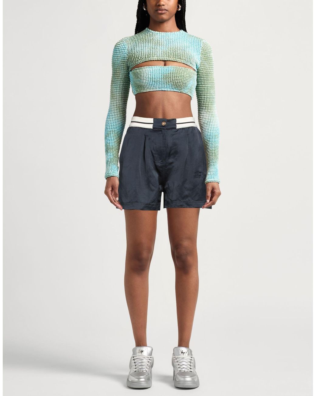 Palm Angels Blue Shorts & Bermuda Shorts