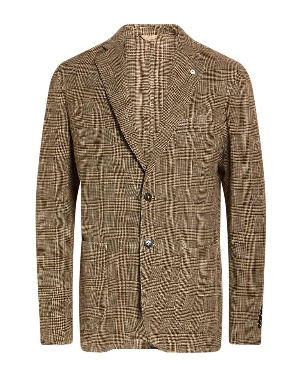 L.b.m. 1911 Green Blazer Cotton, Silk for men