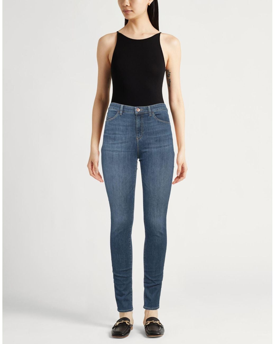 Emporio Armani Blue Jeans Cotton, Polyester, Lyocell, Elastane