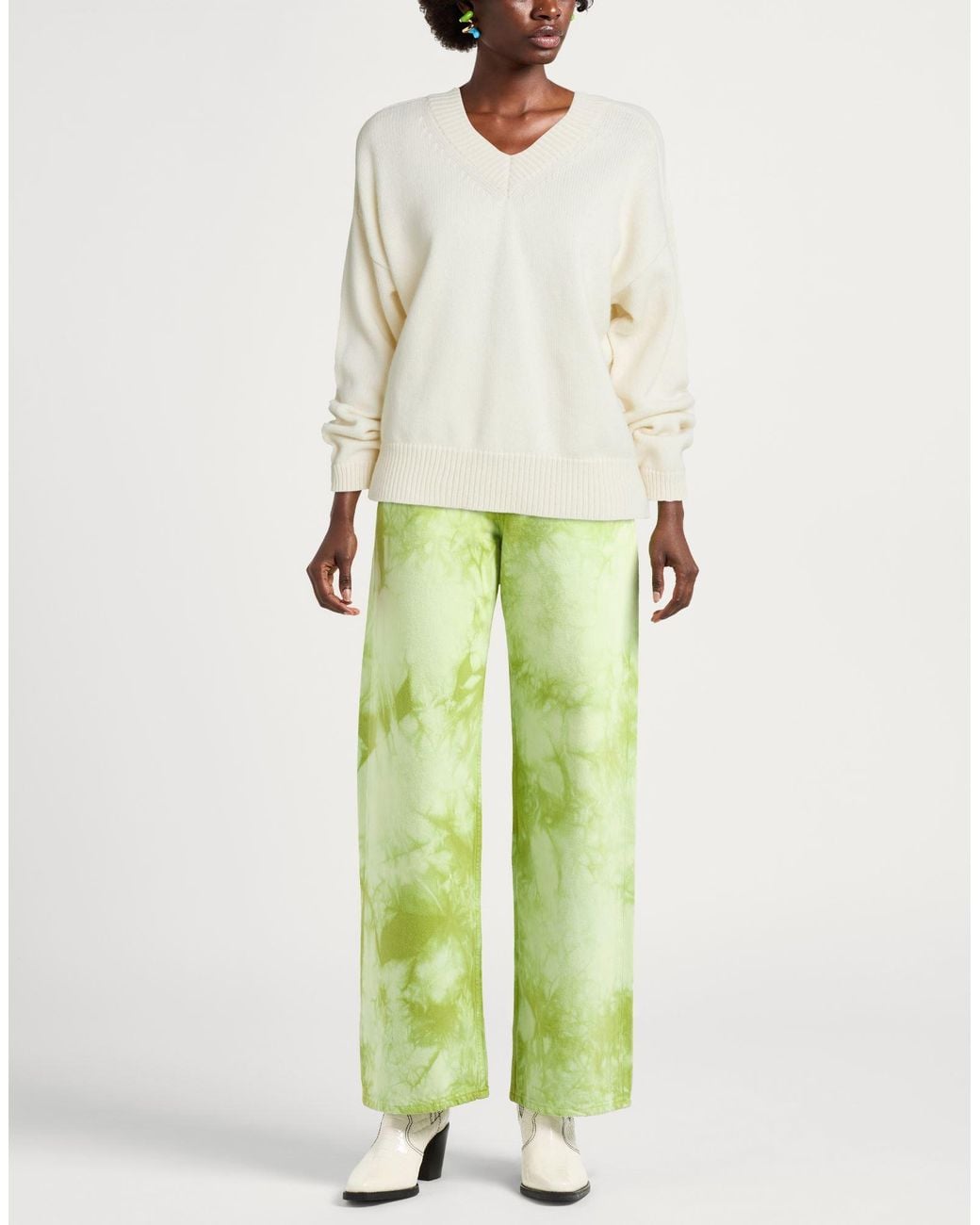 Alpha Studio White Sweaters