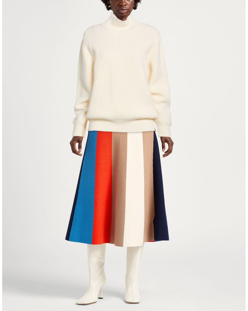 Woolrich White Cream Turtleneck Virgin Wool
