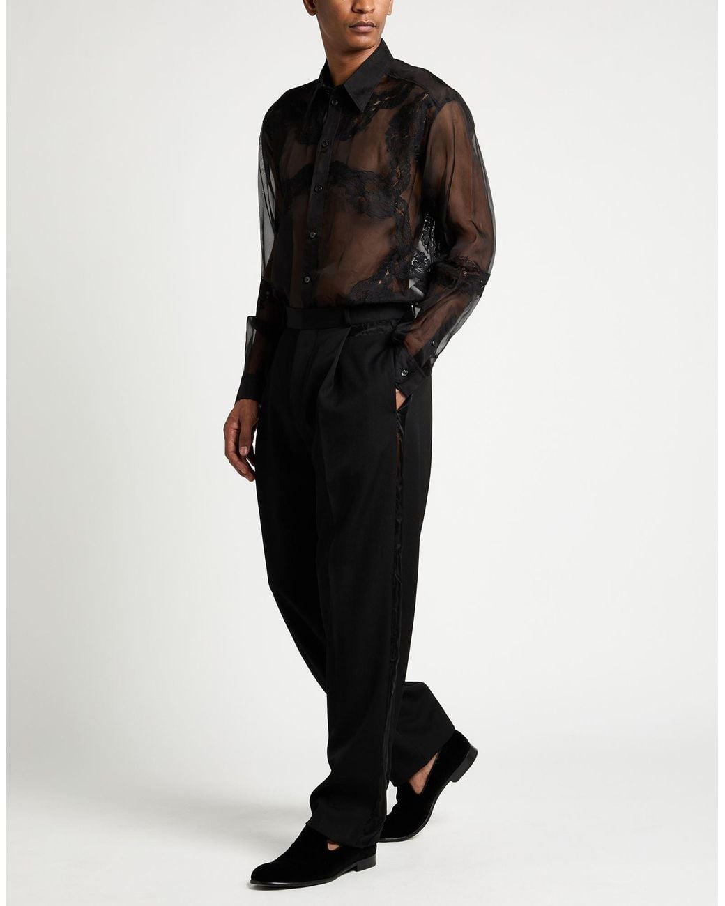DSquared² Black Pants Virgin Wool, Polyester for men