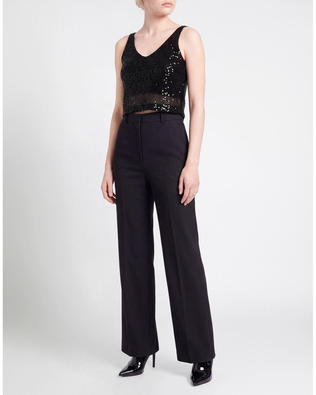 Alessandra Gallo Black Top Polyester, Elastane