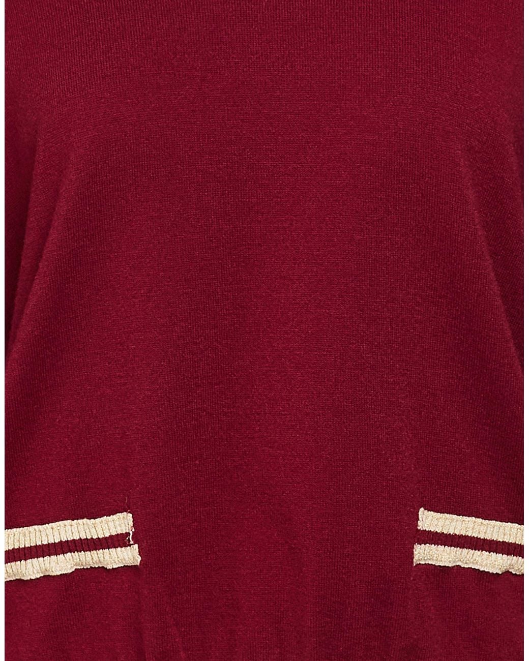 Please Red Burgundy Turtleneck Viscose, Polyester, Polyamide