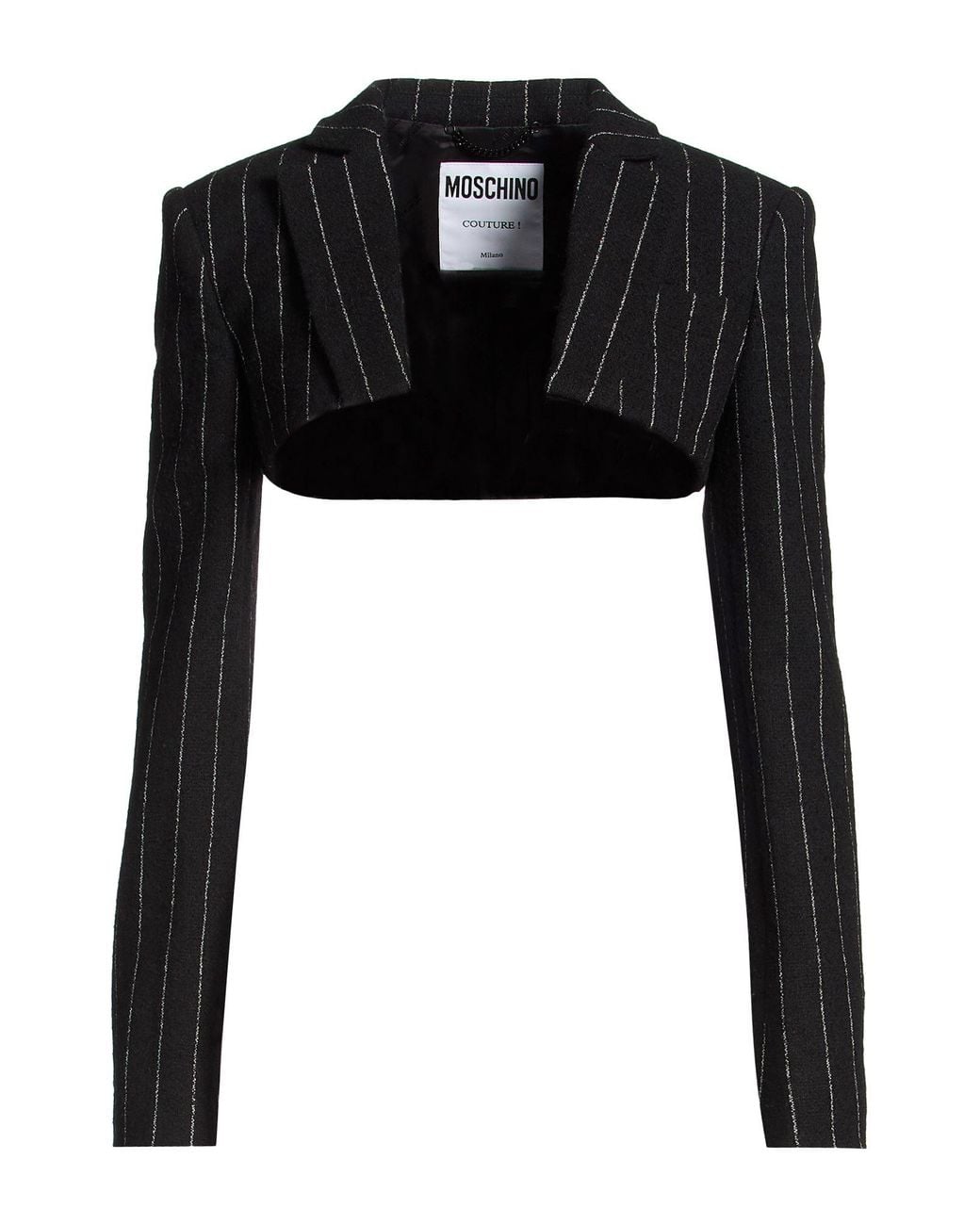 Moschino Black Jacket Wool, Polyester, Polyamide, Acrylic, Elastane